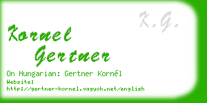 kornel gertner business card